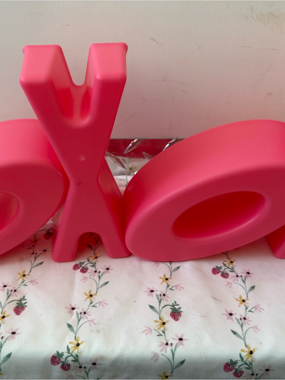 Bright Pink XO Decorative Accent